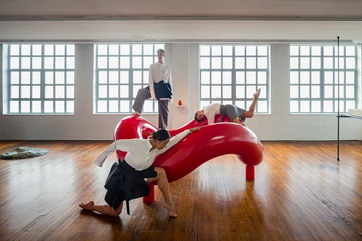 Isamu Noguchi - Installation viw and performance still from 'Brendan Fernandes: Contract and Release', The Noguchi Museum, New York - 1