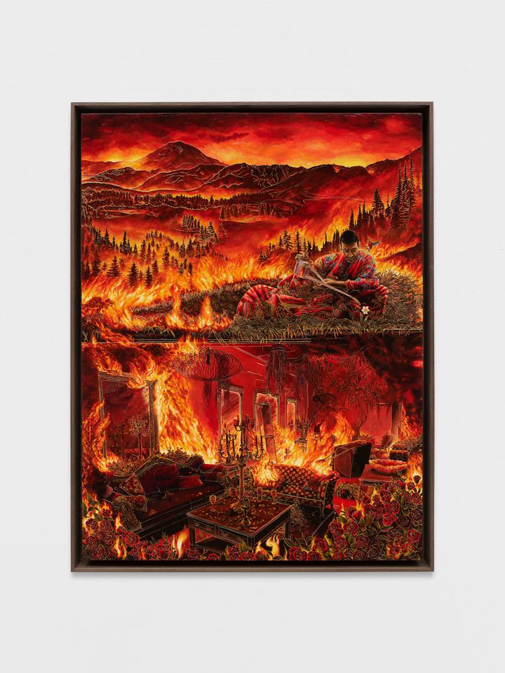 Raqib Shaw - When the Thing with Feathers Turned Red (after Tintoretto) - 1